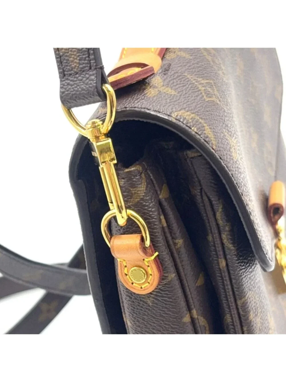 Louis Vuitton Pochette Metis MM Monogram Ready Leather Brown Light Handbag Gold
